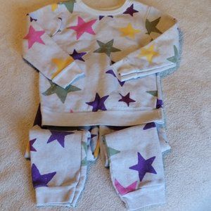 3T Girl's Star Detail Sweatpants and Long Sleeve Top Combo
